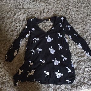 Free People Black and White Floral Dress